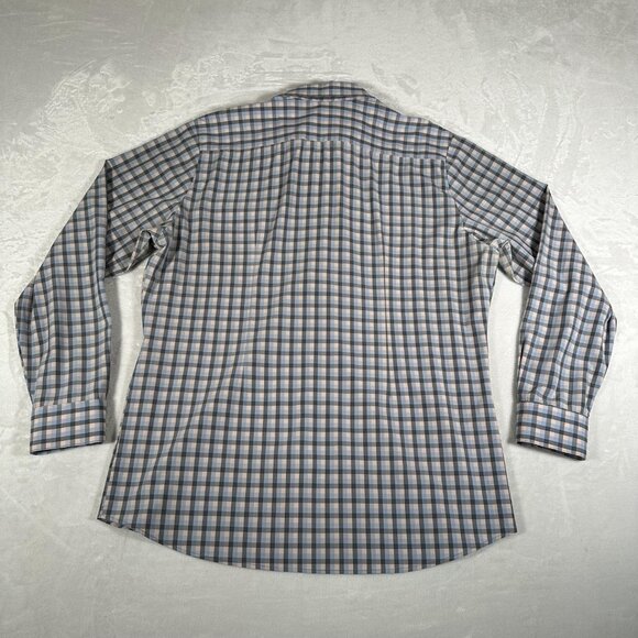 Mizzen Main Shirt Men Size XXL Plaid Trim Fit Long Sleeve Made in USA Leeward - Picture 8 of 9